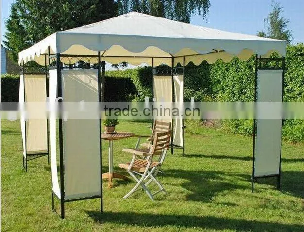 Luxury Patio Gazebo with Beautiful Curtains