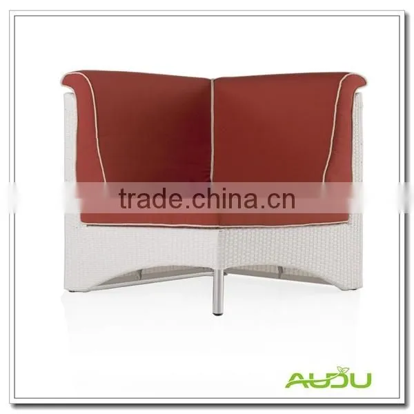 Audu Red Cushion Rattan Antique White Chair