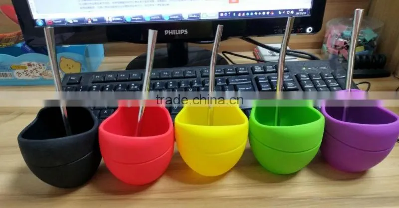 Silicone Yerba Mate Cup,Silicone Yerba Mate Gourd With Bombilla