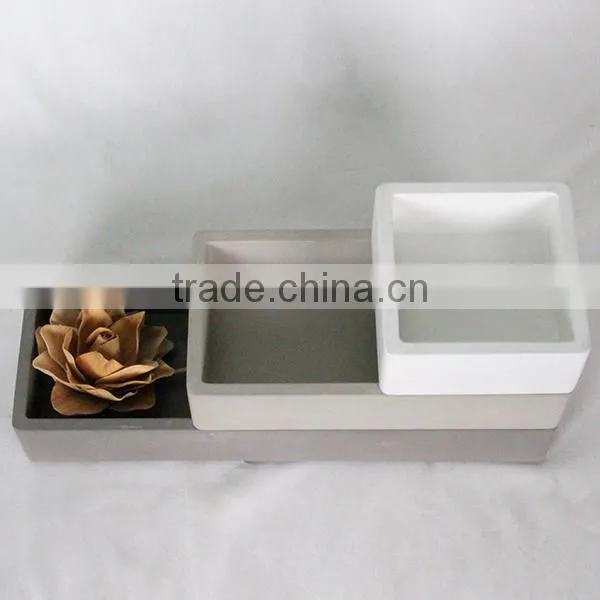 Hot new product home decor unique cosmetic container and china supplier concrete eco friendly cosmetic containers