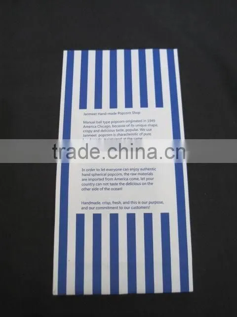 Stand up Window Kraft Paper Popcorn Bag