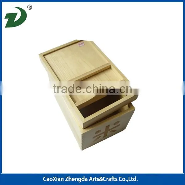 new style custom wooden rice boxes solid wood storage boxes for grain 10KG