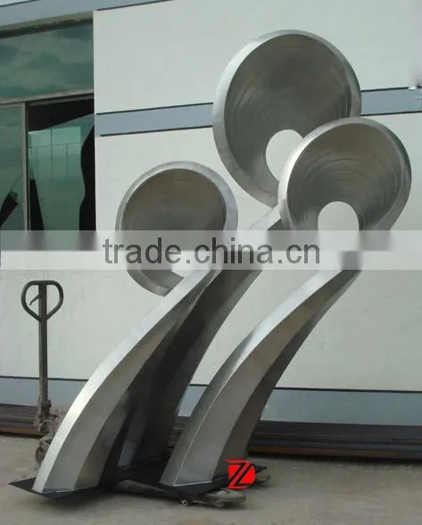 Square stainless steel flower sculpture