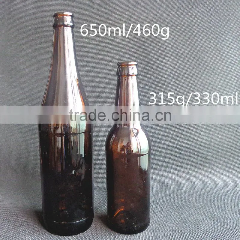 12 oz amber beer glass bottles