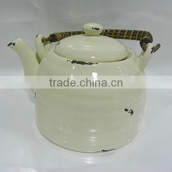 HK Fair new design 5pcs white ceramic tea set