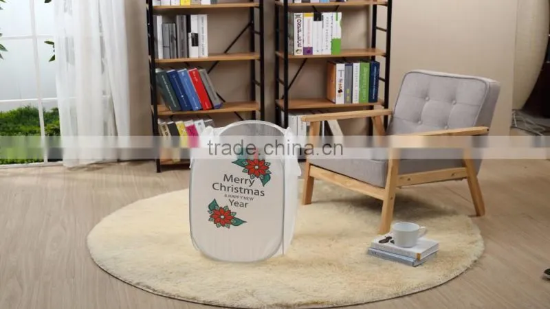 2017 new arrival specia design Pop Up Foldable Clothes Laundry Hamper Laundry Basket Christmas