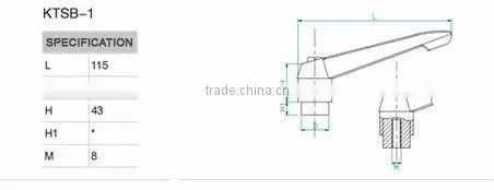 PA66 Plastic Ajustable Handle, M8---Manufacturer
