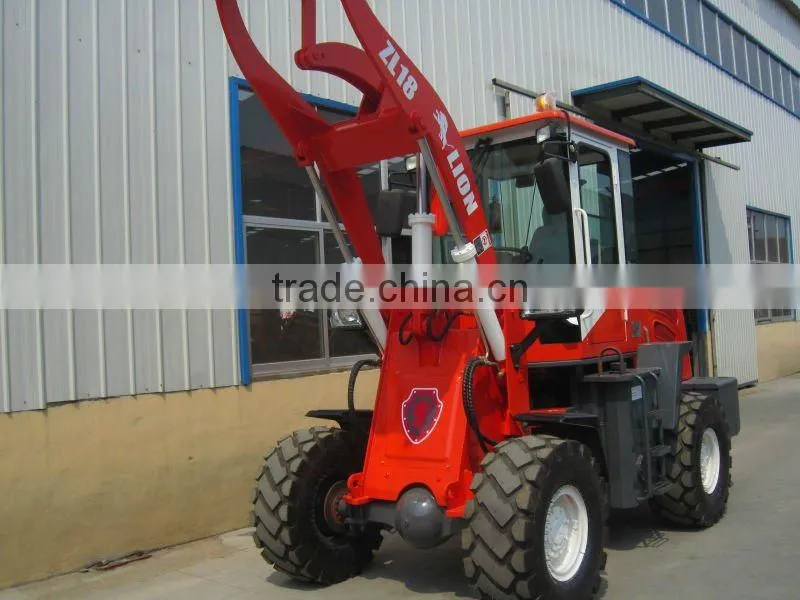 zl18 1.8ton broom wheel loader machine with ce