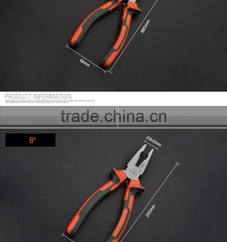 2016 hot salel combination plier function and uses slip joint combination pliers