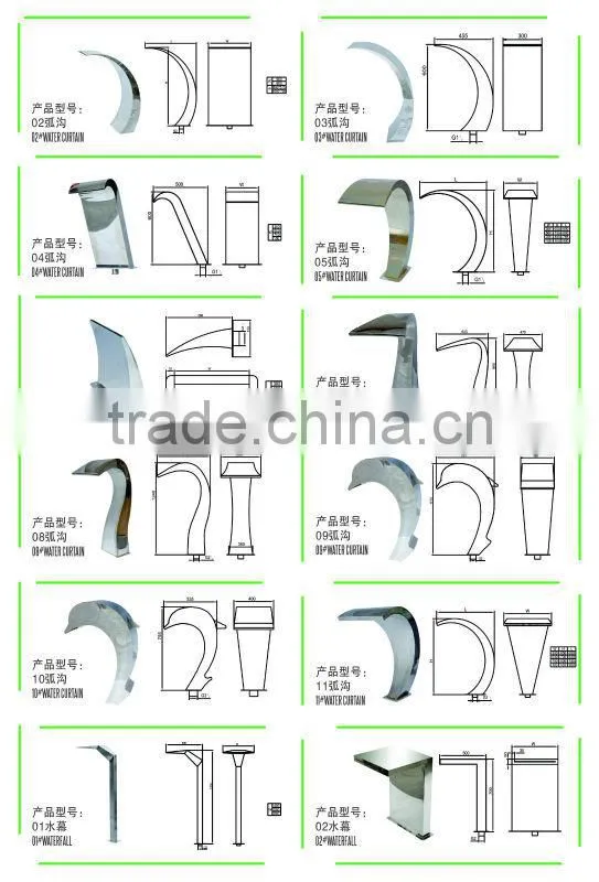 Factory wholesale overflow swimming pool equipment and accessories