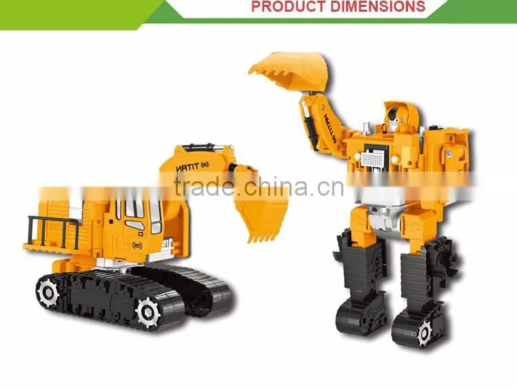 Hot selling educational deformation model set metal excavator toy