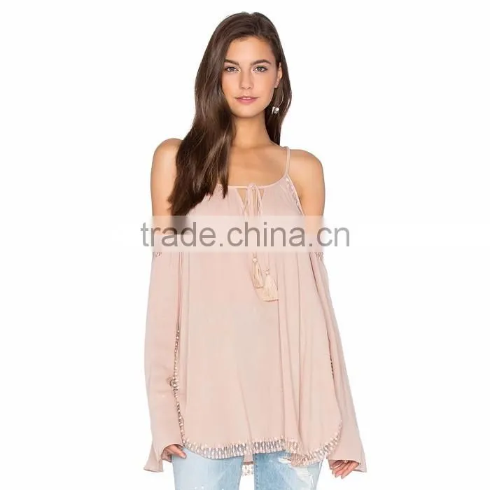 New Fashion Long Sleeve Chiffon Blouse 2016