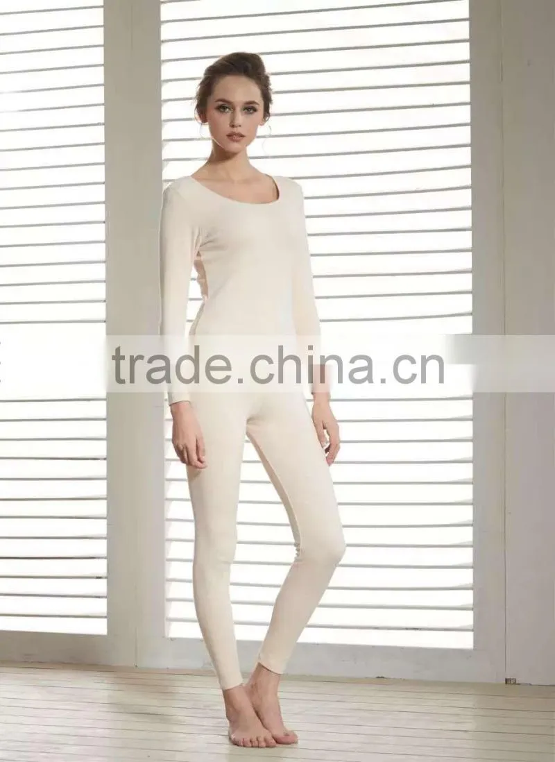 woman thermal underwear cotton fabric 2015 latest design