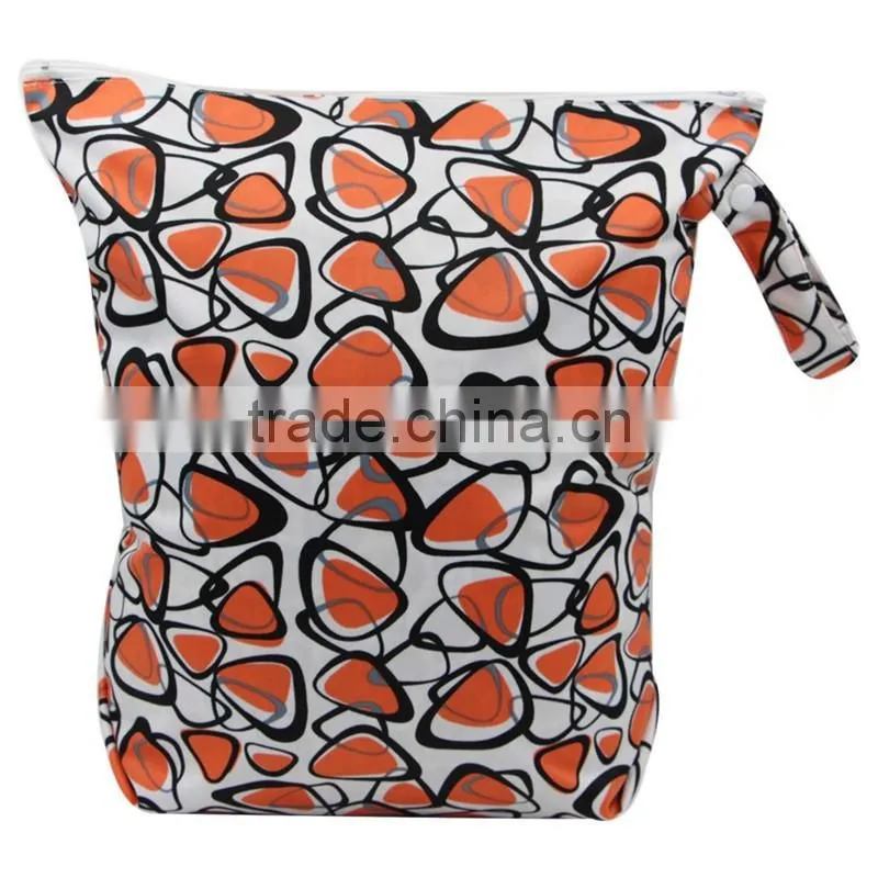 Printed cloth diaper bag custom wet bag factory reusable wet bag
