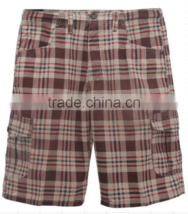 Grid pattern stocklot beach board shorts