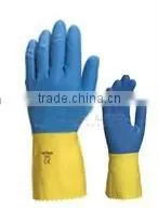 CE Certified Bi-colored Natural latex gloves working gloves