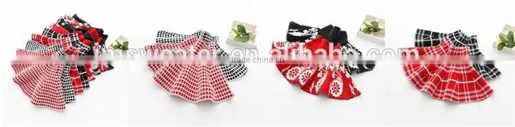 Fashion formal design high school uniform black plaid pleated skirt