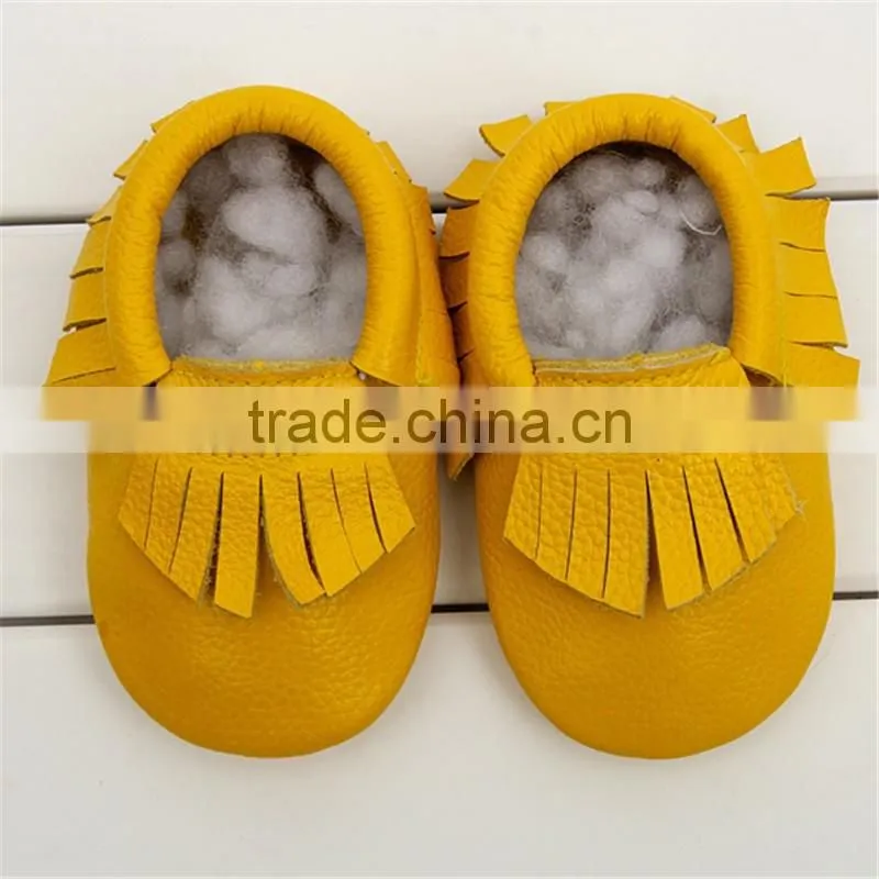 New Baby Tassel Soft Sole PU Leather Shoes Toddler Moccasin 0-24 Months