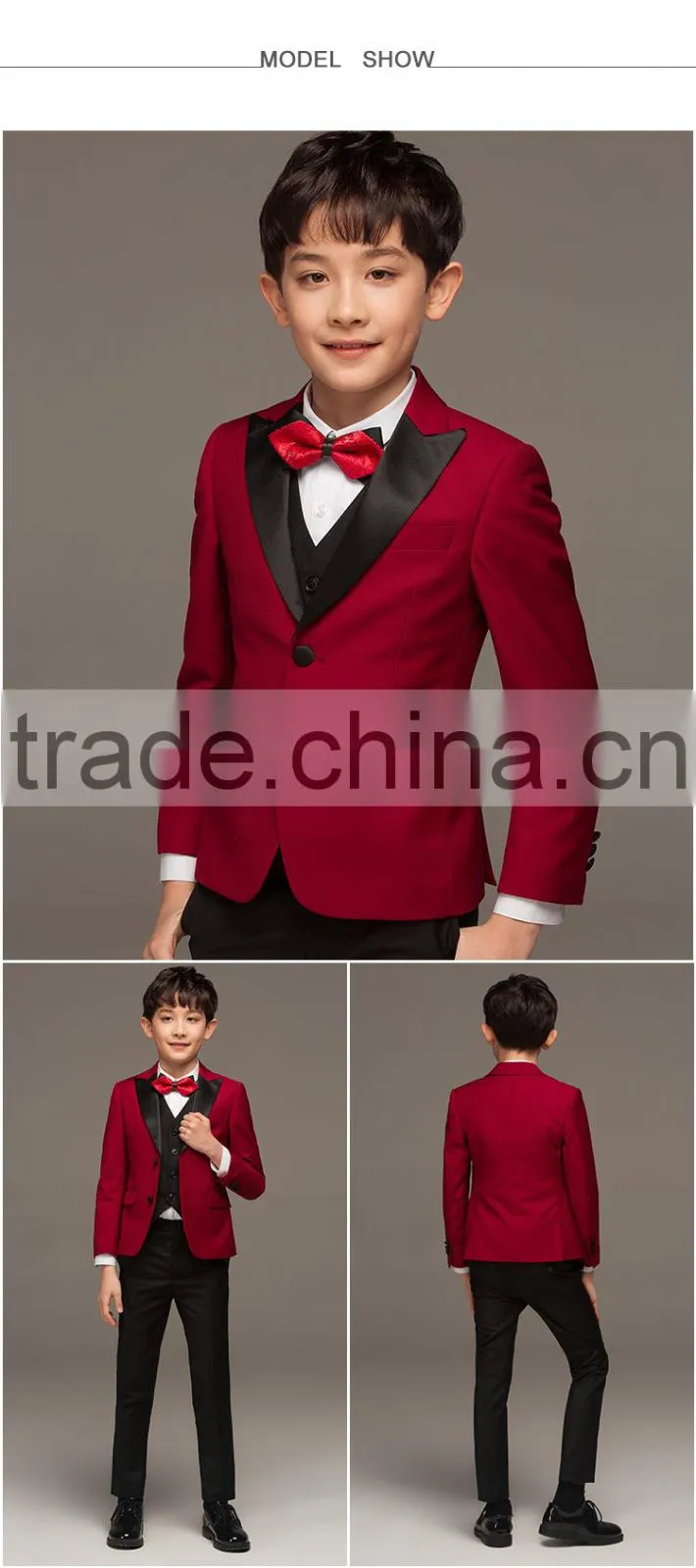 ELPA Fashion custom made sweat tuxedo suits boys party suits