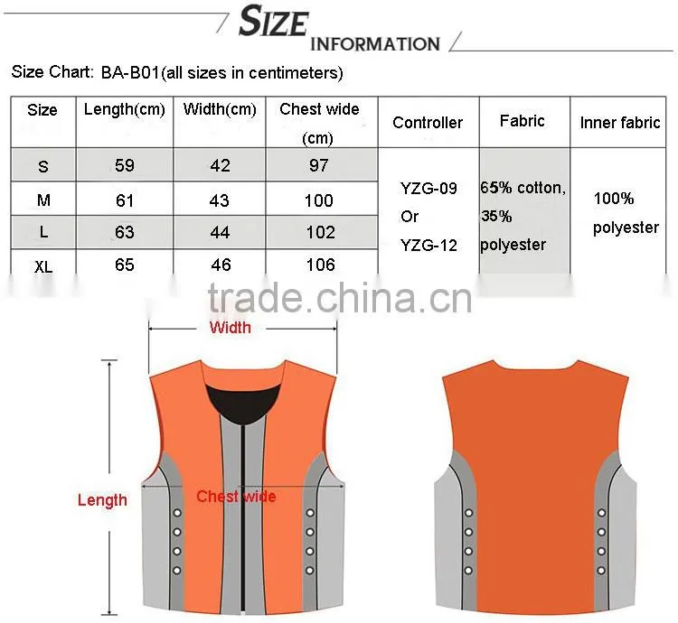 High Visibility led light reflective safety workwear