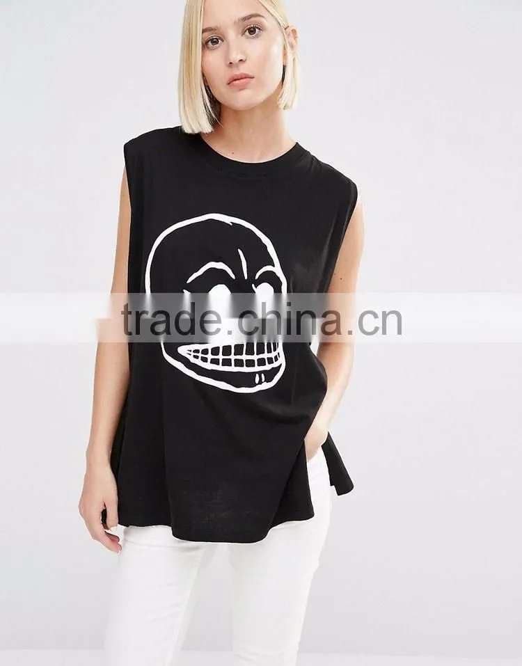 Guangzhou Shandao Casual Summer O-neck Sleeveless 160g Custom Woman Bamboo T Shirts