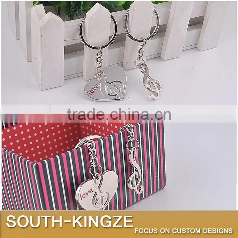 Lover Music Note Hearts Keychain