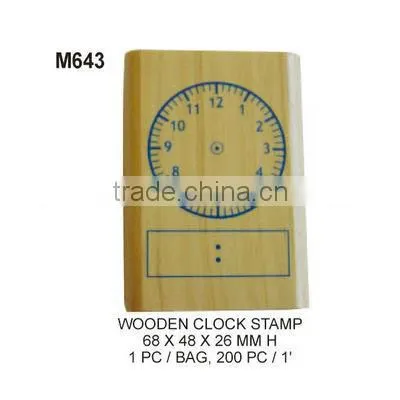 EDUCATIONAL TOOL (M643) WOODEN CLOCK STAMP