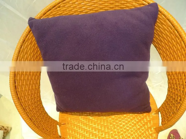 Hot Sell Soft Purple Color 3D Flowers Polar Fleece Fabric Cushion
