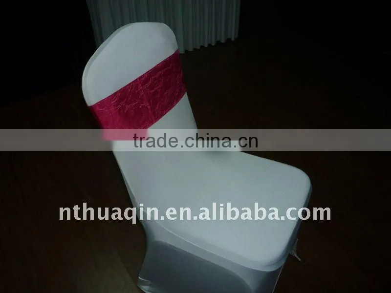 Crinkle taffeta chair sash and chair sash for wedding