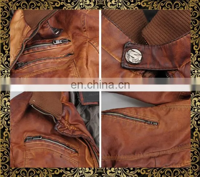 2015 new model designer wholesale leather jacket