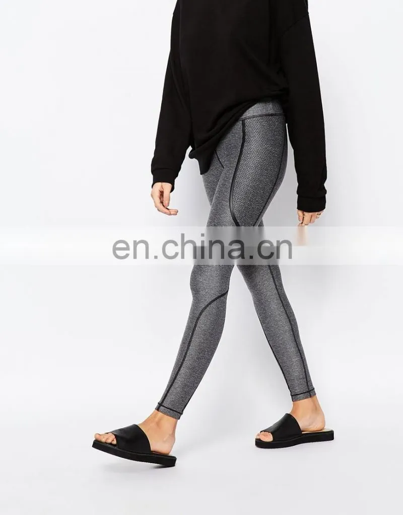 premium contrast piping compression leggings