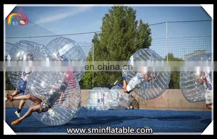 Hot selling inflatable blue bumper knock ball, belly bumper ball, inflatable bubble ball