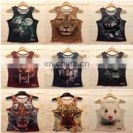 2015 High quality cheap designer animal picture vest