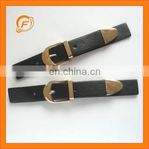 golden metal tipping black pu fashion toggle for coat