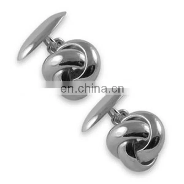 Blank metal Rail Knot Cuff Links