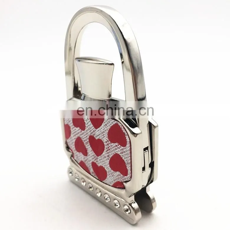 Perfume bottle shape foldable bag purse hanger in bulk