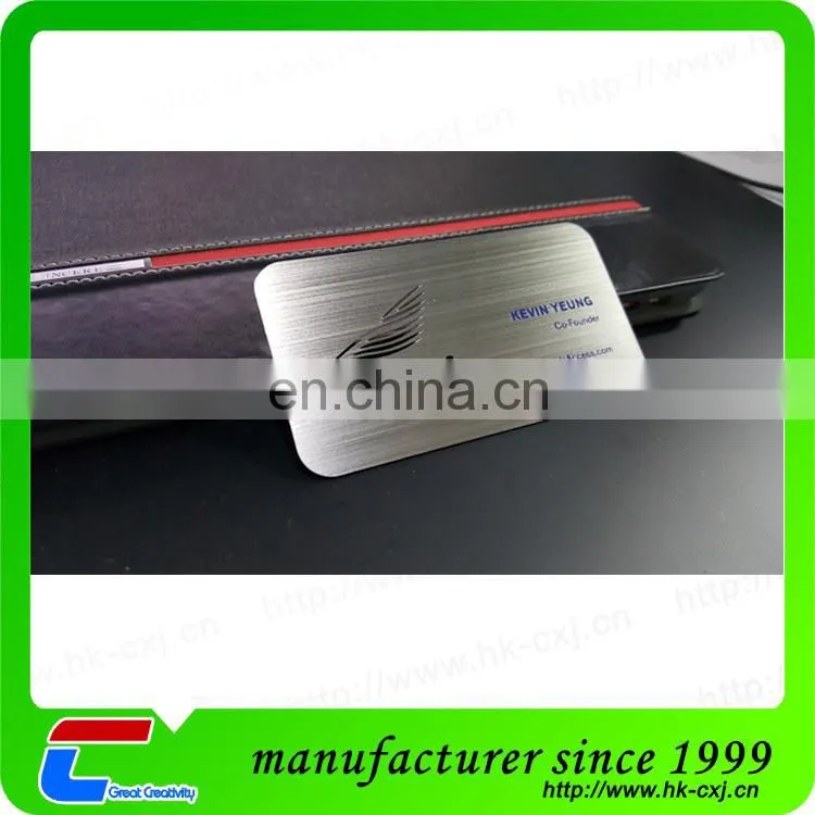 top grade laser cut plate antique bronze metal business card