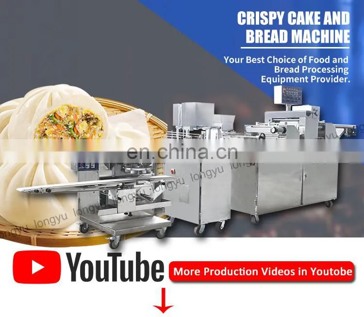 Shanghai Longyu Steamed Round Bread/ Bun Baozi Momo Making Machine Bun Production Line