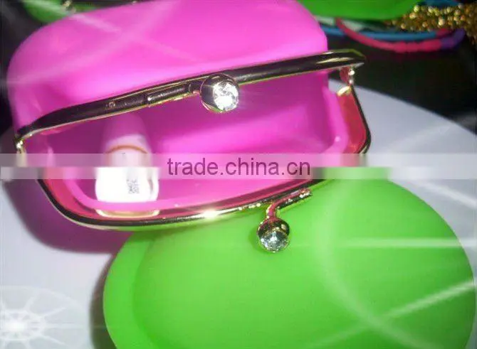 Hot promotional gift custom logo colorful silicone coin purse silicone rubber change purse