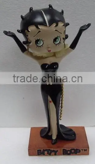Polyresin Betty Boop Figurines Crafts Statues Motorcycle
