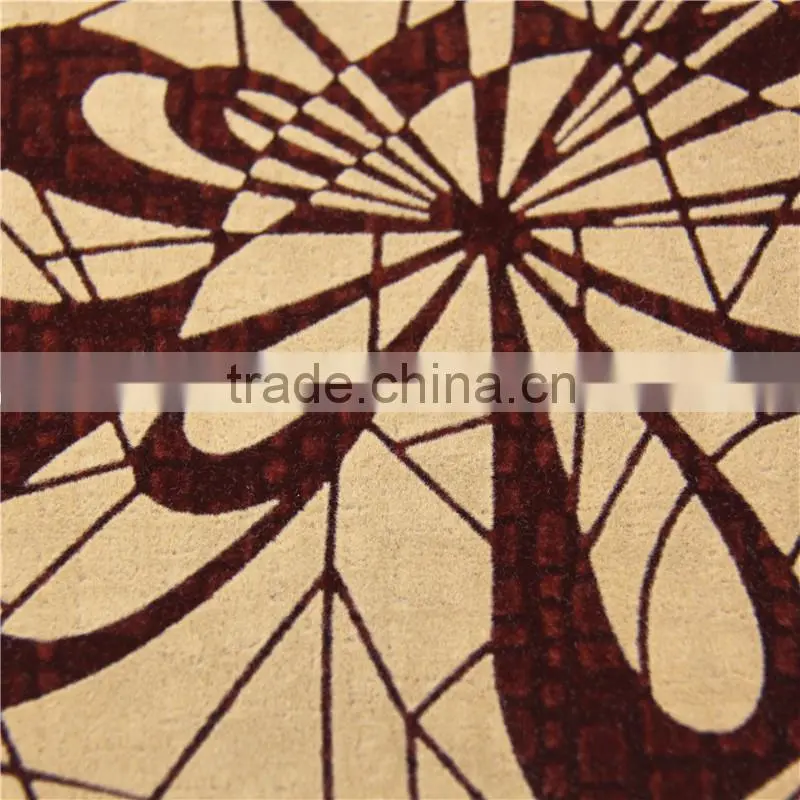 warp knitting korea velvet dyed brushed fabric with flocking