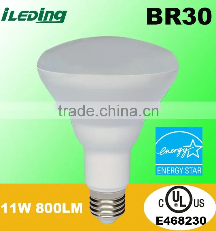 UL ETL listed 11W 800LM Dimmable BR30 LED