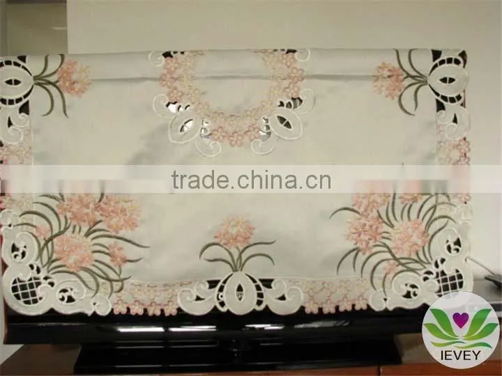 100% cotton damask tablecloth hemstitch table cloth luxurious tablecloth pink fancy tablecloth