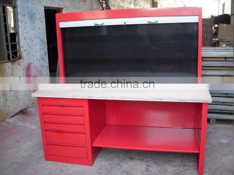 Cold Rolled Steel Garage use Workbench with Wood Top AX-3322