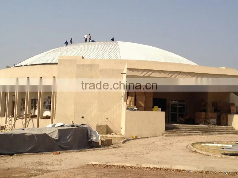 Steel dome structure function hall design