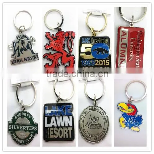 Cyclones chicken circular gold plating soft enamel metal key chain