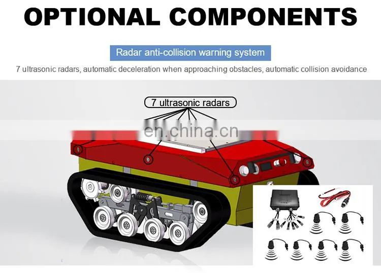 robot chassis big payload rubber track undercarriage tracked vehicle robot chassis
