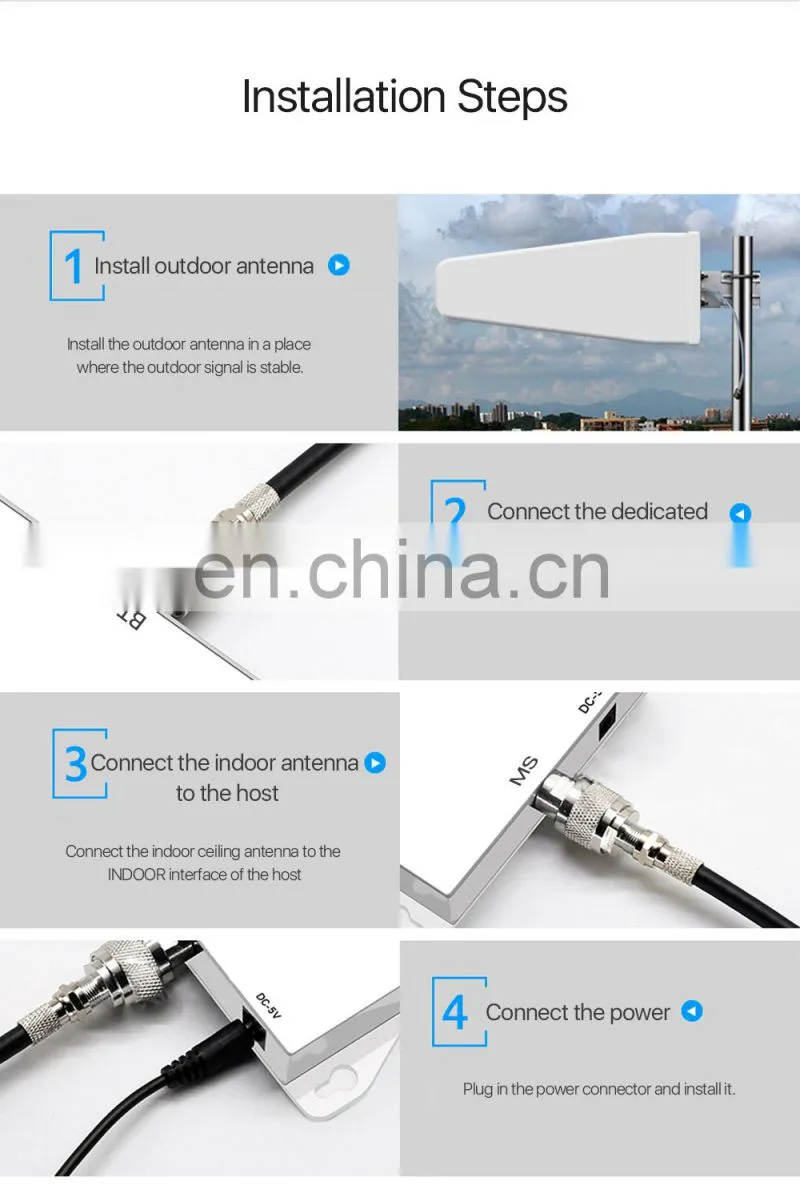 ALLINGE SDS224 2G 3G CDMA 800/900/1800/2100MHz Mobile Signal Booster Cell Phone Repeater