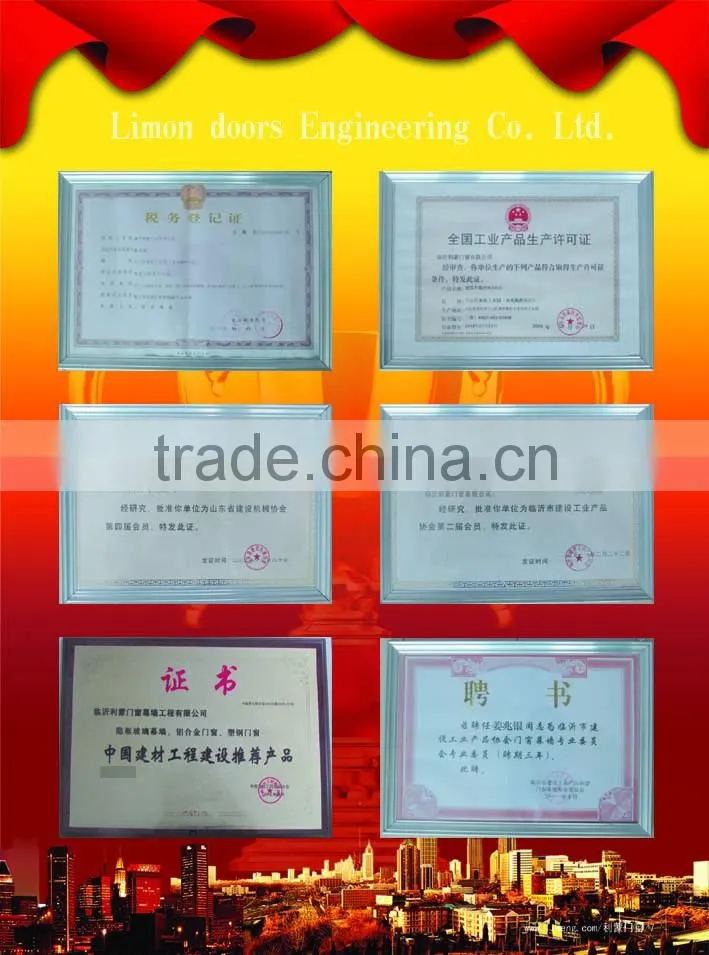 Aluminum Wood Grain Powder Coating Awning Window with Thermal Break