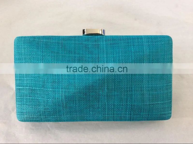 fashion bright color satin linen clutches purse fabric party bags